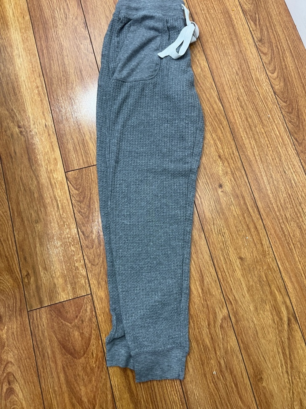 Alfani Gray Knit Jogger Pants with White Drawstring